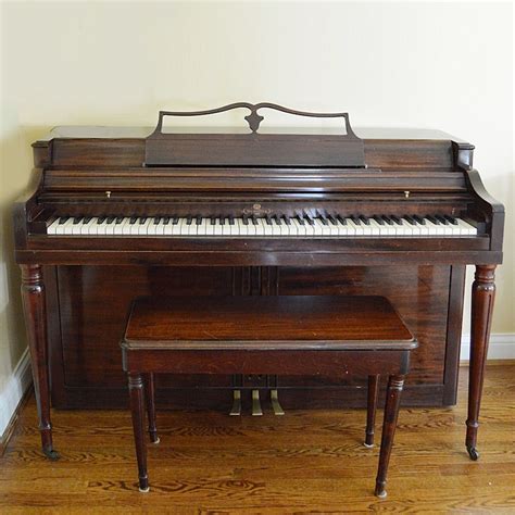 Vintage Wurlitzer Spinet Piano In Mahogany Ebth
