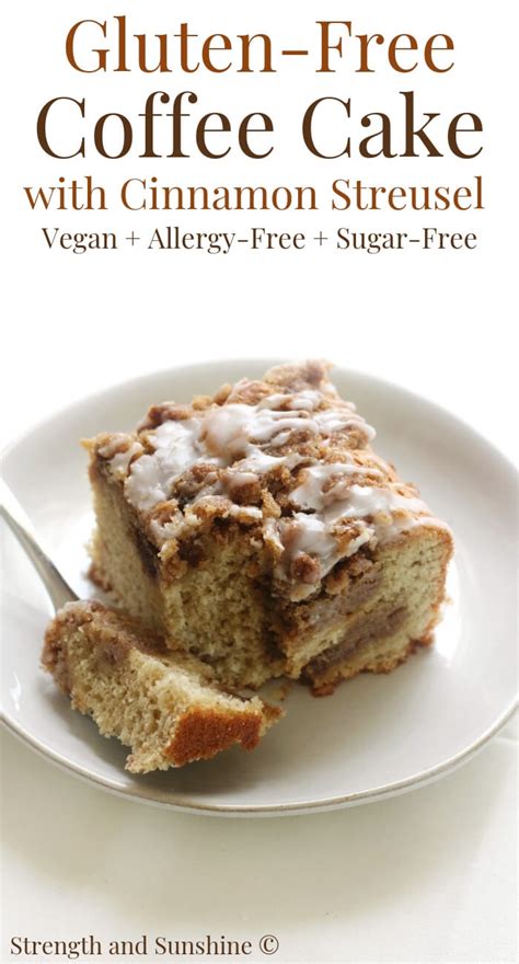 Gluten Free Coffee Cake With Cinnamon Streusel Vegan Allergy Free