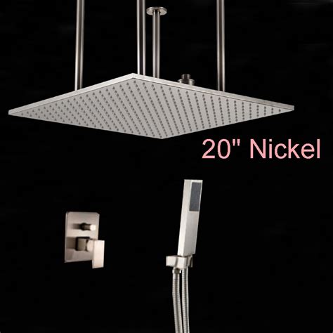 Certainly, besides usefulness, we also tend to emphasize on the general look of our large rain shower head can offer to the whole bathroom. Wholesale And Retail Luxury Ceiling Mounted Large 20 ...