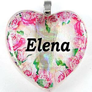 The name elena means form of helen and is of greek origin. Name - Elena 925 Sterling Silver Dichroic Glass Heart ...