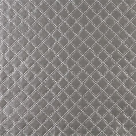 G356 Silver Shiny Metallic Diamonds Upholstery Faux Leather By The Yard
