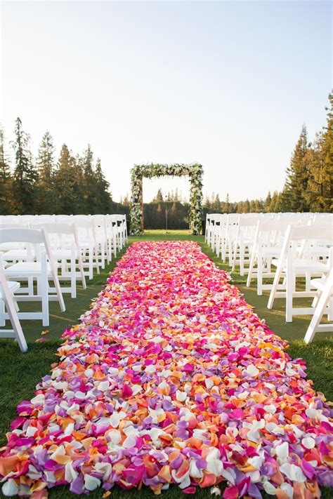 Pretty Petal Wedding Ceremony Aisles