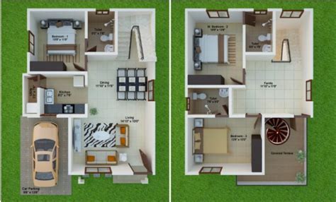 15 Feet By 40 East Facing Beautiful Duplex Home Plan Acha Homes