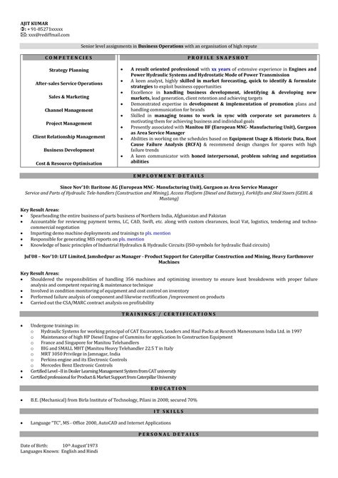 Sales Engineer Manager Resume Templates At