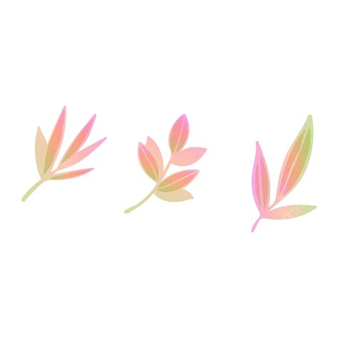 Colourful Floral Branches And Leaves Vector Leaves Branches Nature