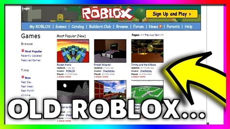 How To See The Old Roblox Website 2004 Today Youtube
