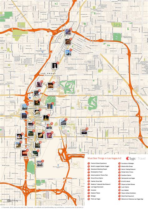 This map was created by a user. Las Vegas Printable Tourist Map | Sygic Travel