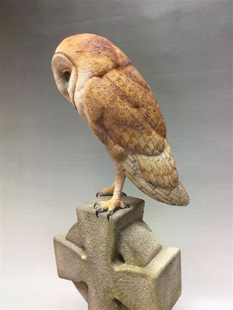 Blodeuwedd Barn Owl Woodcarving Obsessed With Owls Woodcarving