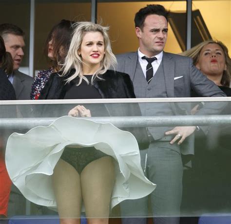 Ashley Roberts Flashes Her Knickers In Gust Of Wind At Ascot With Ant