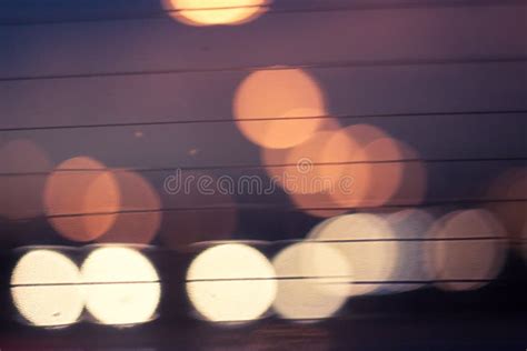 Night Traffic Light Blurred Or Bokeh Background The City Lights Stock