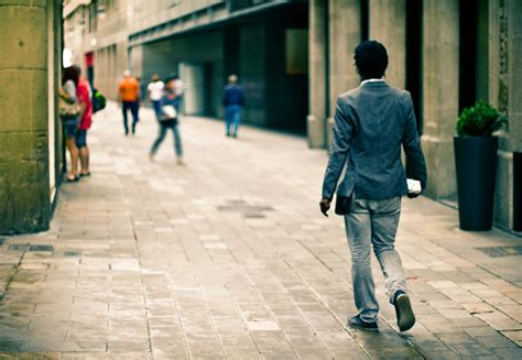 Man Walking Alone In The Street Of Town · Free Stock Photo