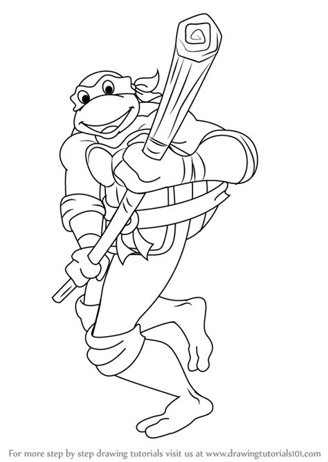 Teenage Mutant Ninja Turtles Donatello Coloring Pages Free Printable Templates