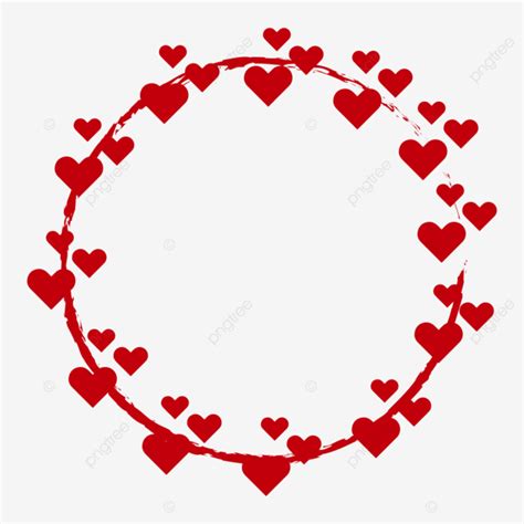 Round Heart Border Round Border Heart Round Png And Vector With