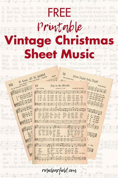 Old Free Printable Vintage Christmas Sheet Music