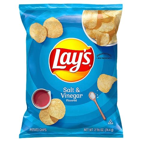 Lays Salt And Vinegar Flavored Potato Chips 2 58 Oz 263 Oz