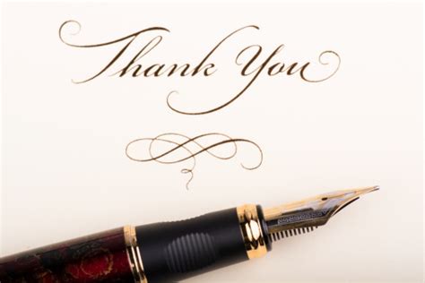 Thank You Note And Pen Stock Photo Download Image Now Istock