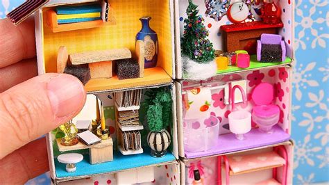 Diy Miniature Matchbox Dollhouse Tutorial Matchbox Crafts Room Box