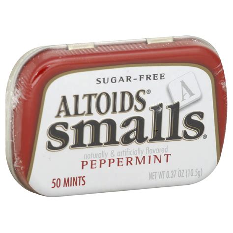 Altoids Smalls Mints Sugar Free Peppermint 50 Mints 037 Oz 105 G