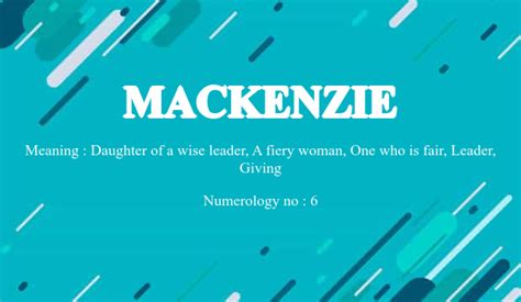 Mackenzie Name Meaning
