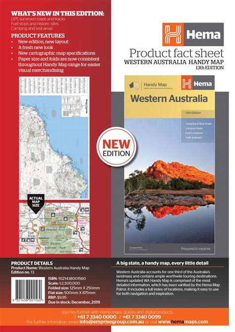 Western Australia Handy Map Hema
