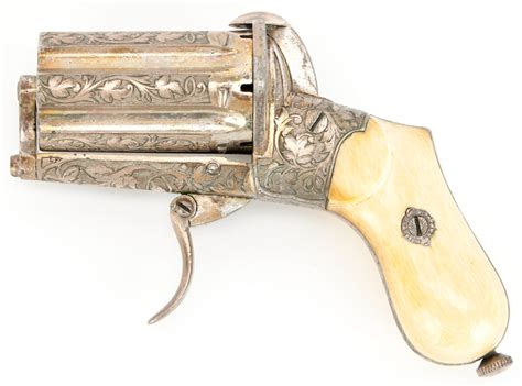 Lot 679 Lefaucheux Pinfire Pepperbox Revolver W Case 8mm Case Auctions
