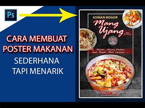 Contoh poster layanan masyarakat seperti larangan buang sampah, larangan merokok, dan lainnya. cara membuat poster makanan di photoshop - YouTube