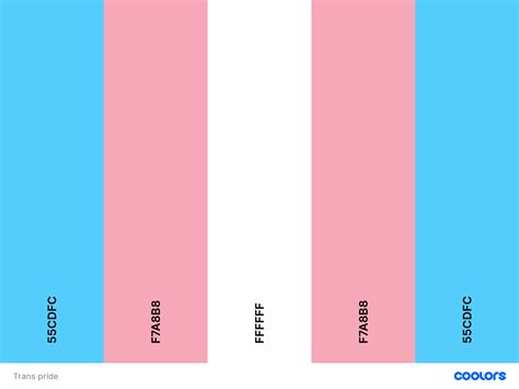 Trans Pride Flag Palette Hex Pride Flag Colors Trans Pride Flag Trans Flag