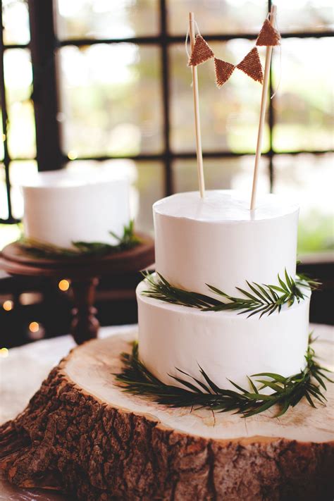 Two Tier Rustic Wedding Cake