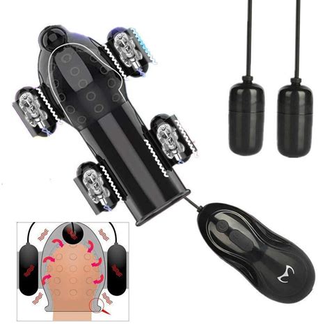 vibrating penis head massager male masturbator vibrator sex toys for men vibrating penis sleeve