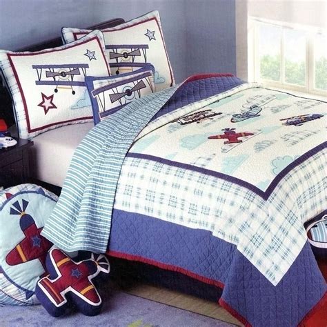 Twin, twin xl, full, queen, and king. Bedding -2pc Airplane comforter blanket Set (B-49) (With ...