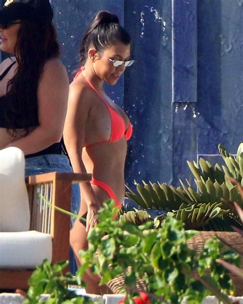 Kourtney Kardashian In Neon Pink Bikini 2018 04 Gotceleb