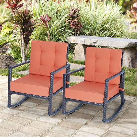 Latest 2 Pcs Outdoor Patio Rocking Chair Btmway Front Porch Patio