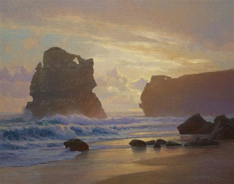 Oil Painting Of The Great Ocean Road Vic Australia By Andrew Tischler