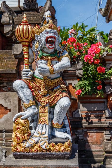 Statue Of Hanuman Hindu God And Divine Monkey Vanara Companion Of