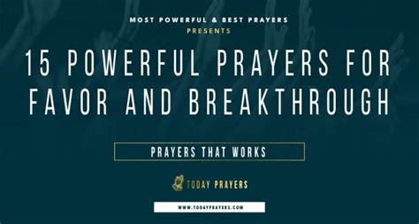 15 Powerful Prayers For Favor And Breakthrough Today Prayers