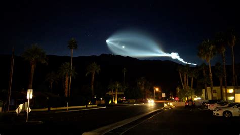Mysterious bright light over Palm Springs is from SpaceX rocket launch