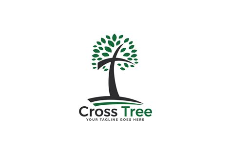 Cross tree logo design. (319231) | Logos | Design Bundles