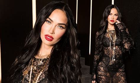 Newly Engaged Megan Fox Flashes Her Underwear In A Racy Sheer Lace