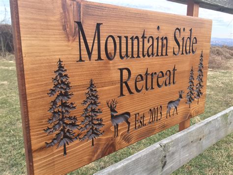 Custom Deer Sign Smith Crafted Woodworks