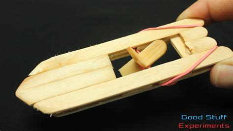How To Make An Elastic Band Paddle Boat Youtube