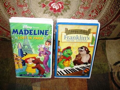 Walt Disney Vhs Madeline Lost In Paris And Franklins Music Lessons