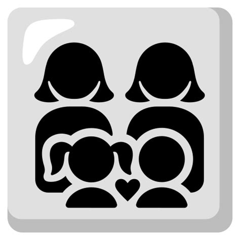 👩‍👩‍👧‍👦 Família Mulher Mulher Menina E Menino Emoji Família Mãe