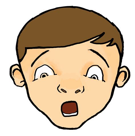 cartoon surprised face clipart best