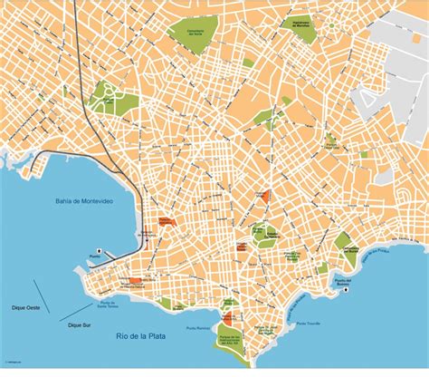 Montevideo Vector Map Vector World Maps