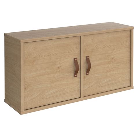 Upton Wooden Storage Cabinet In Oak With 4 Doors And 5 Shelves Fif