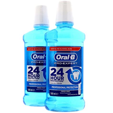 Oral B Pro Expert Mouth Wash Fresh Mint 2 X 500ml Mouthwash Lulu Kuwait