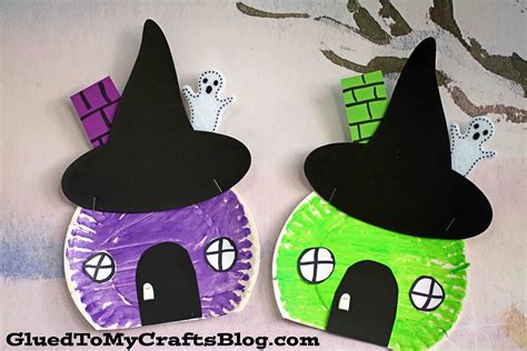 Wickedly Easy Paper Plate Witch House Craft For Kids