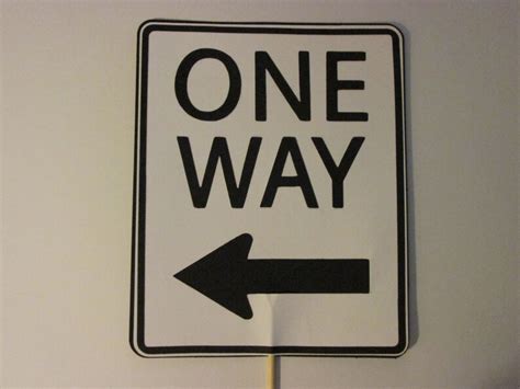 One Way Sign On A Stick Wedding Photo Prop Photo Booth Prop Etsy
