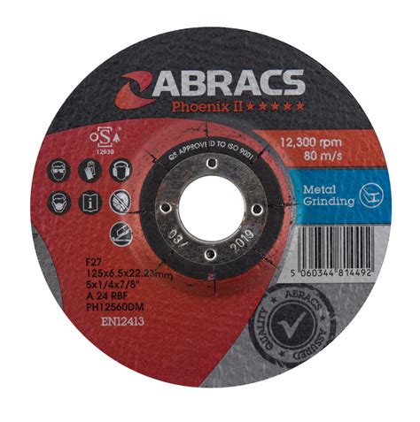 5″ Grinding Discs 125mm X 6mm X 22mm Nuts Of Chorley