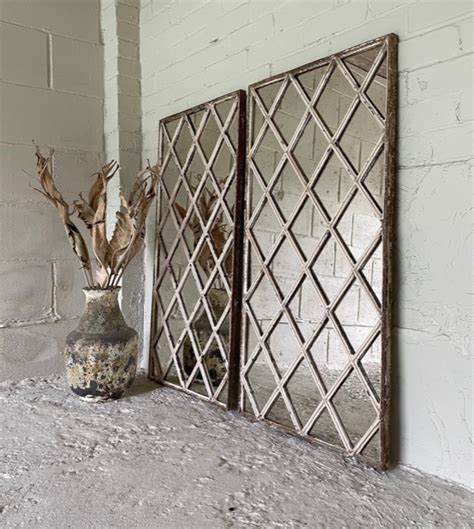 Original Architectural Diamond Design Window Mirror Architectural